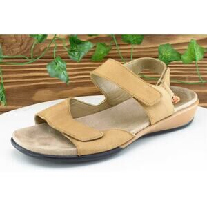 Easy Spirit Sz 5.5 M Brown Ankle Strap Leather Women Sandals